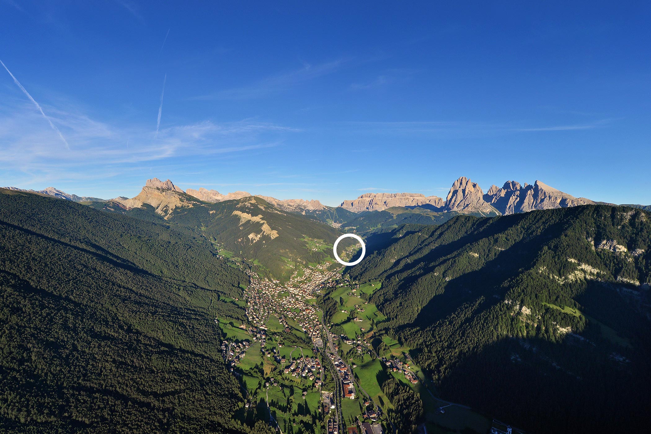 View on the Sassolungo from the Rooms